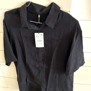 Black shorts romper new with tags size M